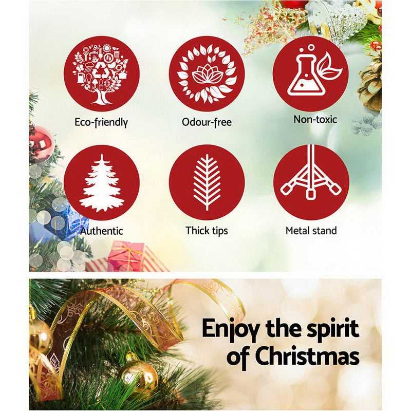 Jingle Jollys 2.1M 7FT Christmas Tree Xmas Decoration Home Decor 700 Tips Green - Sale Now