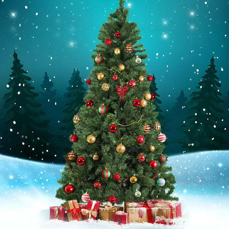 Jingle Jollys 2.4M 8FT Christmas Tree 1000 Tips Green - Sale Now