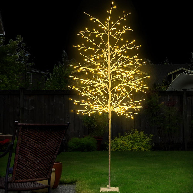 Jingle Jollys 2.1M LED Christmas Branch Tree 480 LED Xmas Warm White Optic Fiber - Sale Now