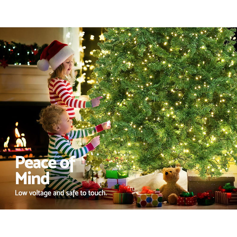 Jingle Jollys Christmas Tree 2.1M 7FT 1134 LED Light Xmas Decorations Warm White - Sale Now