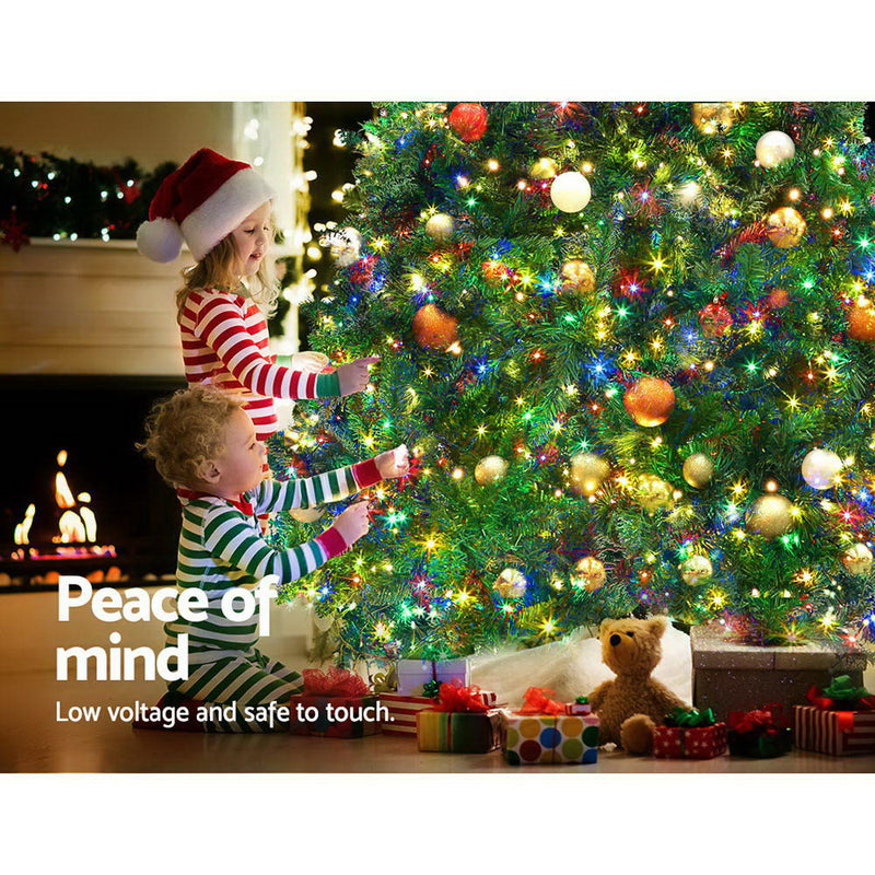 Jingle Jollys Christmas Tree LED 2.4M 8FT Xmas Decorations Green Home Decor - Sale Now