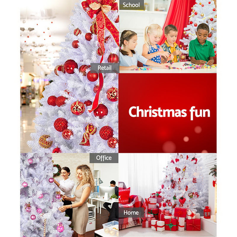 Jingle Jollys 8FT Christmas Tree - White - Sale Now