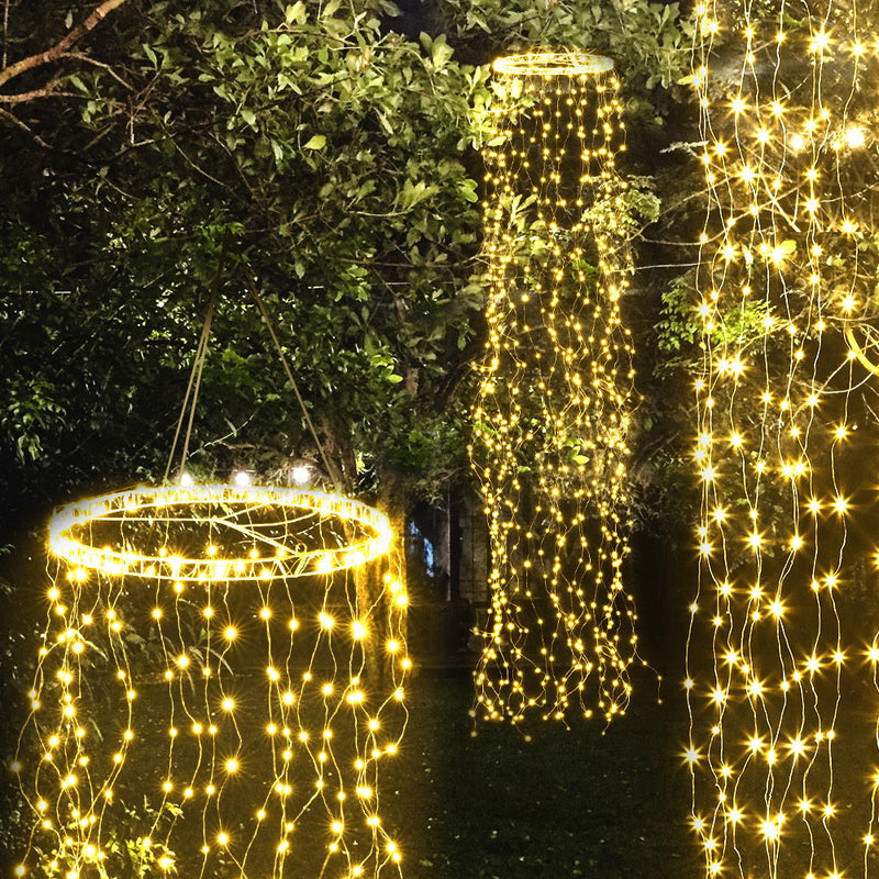 Jingle Jollys Christmas Motif Lights String Waterfall Fairy 720 LED Wedding 3M - Sale Now