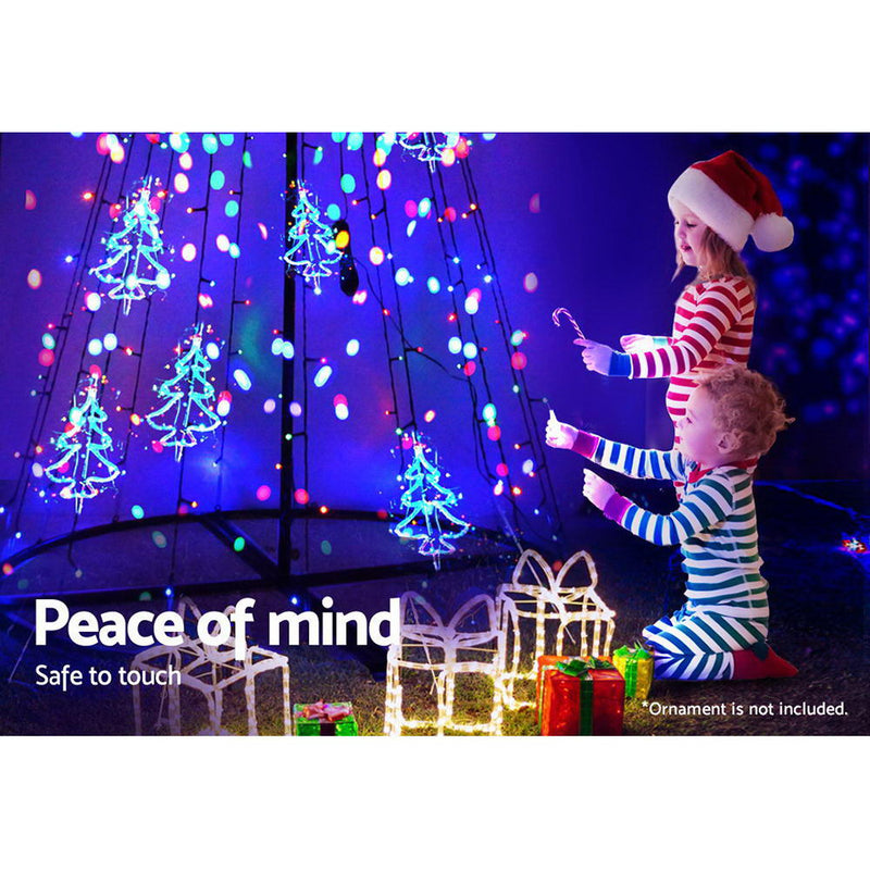 Jingle Jollys 3M LED Christmas Tree Lights 330 LED Xmas Multi Colour Optic Fiber - Sale Now