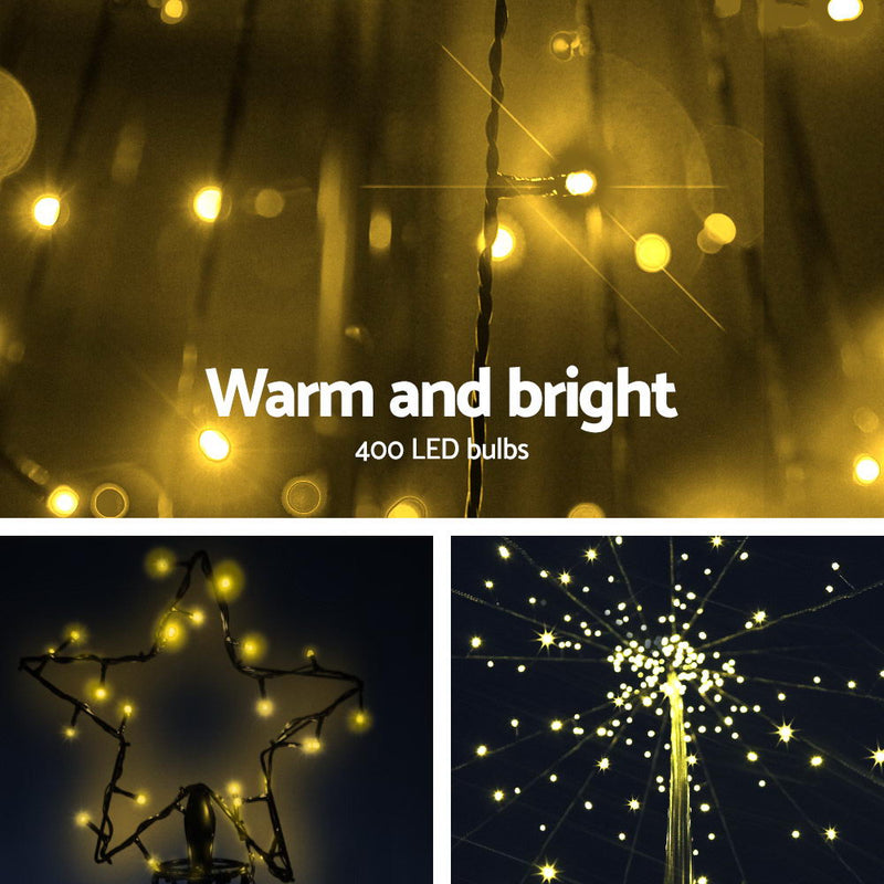 Jingle Jollys 3M LED Christmas Tree Lights Xmas 330pc LED Warm White Optic Fiber - Sale Now
