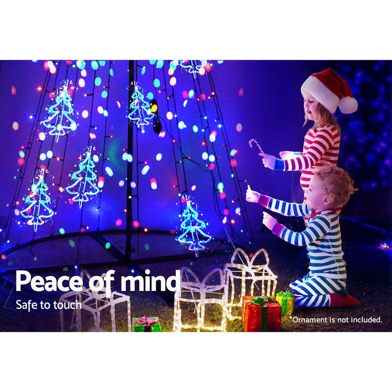 Jingle Jollys 3.6M LED Christmas Tree Lights 400 LED Xmas Multi Colour Optic Fiber - Sale Now