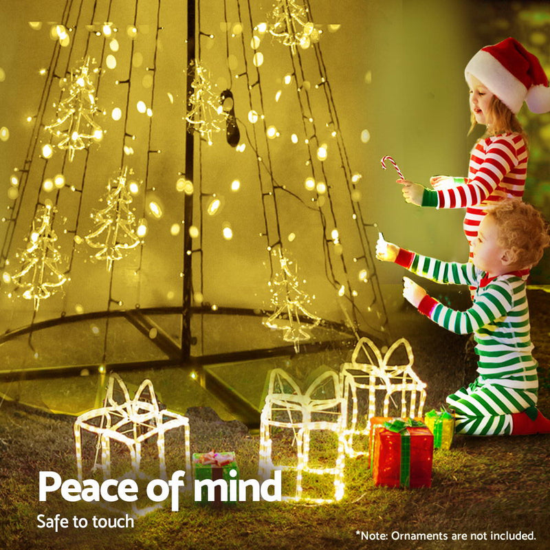 Jingle Jollys 3.6M LED Christmas Tree Lights Xmas 400pc LED Warm White Optic Fiber - Sale Now