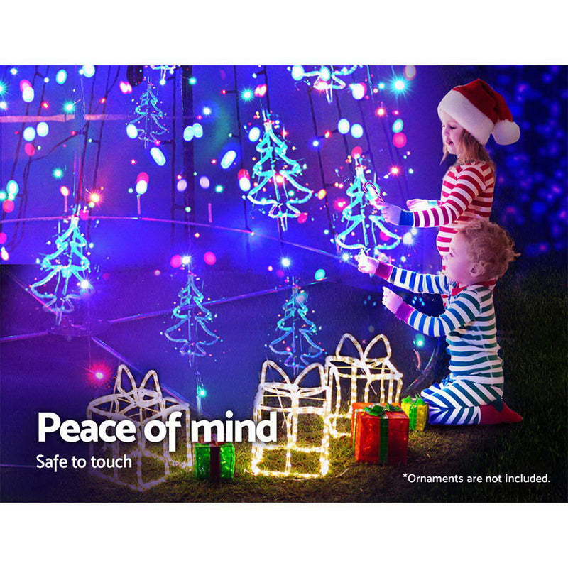 Jingle Jollys 5M LED Christmas Tree Optic Fiber Lights 750pc LED Multi Colour - Sale Now