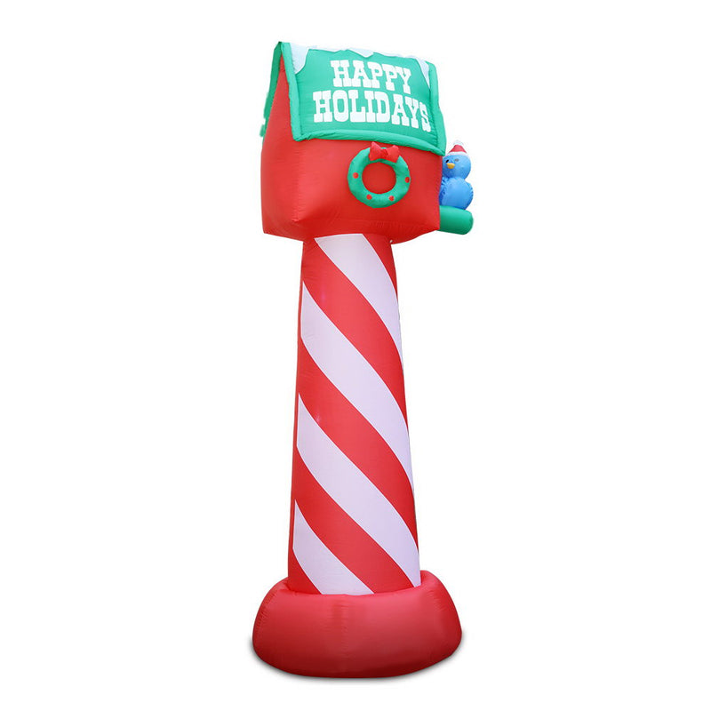 Jingle Jollys Inflatable Christmas Mailbox 2.4M Lights Xmas Outdoor Decoration - Sale Now