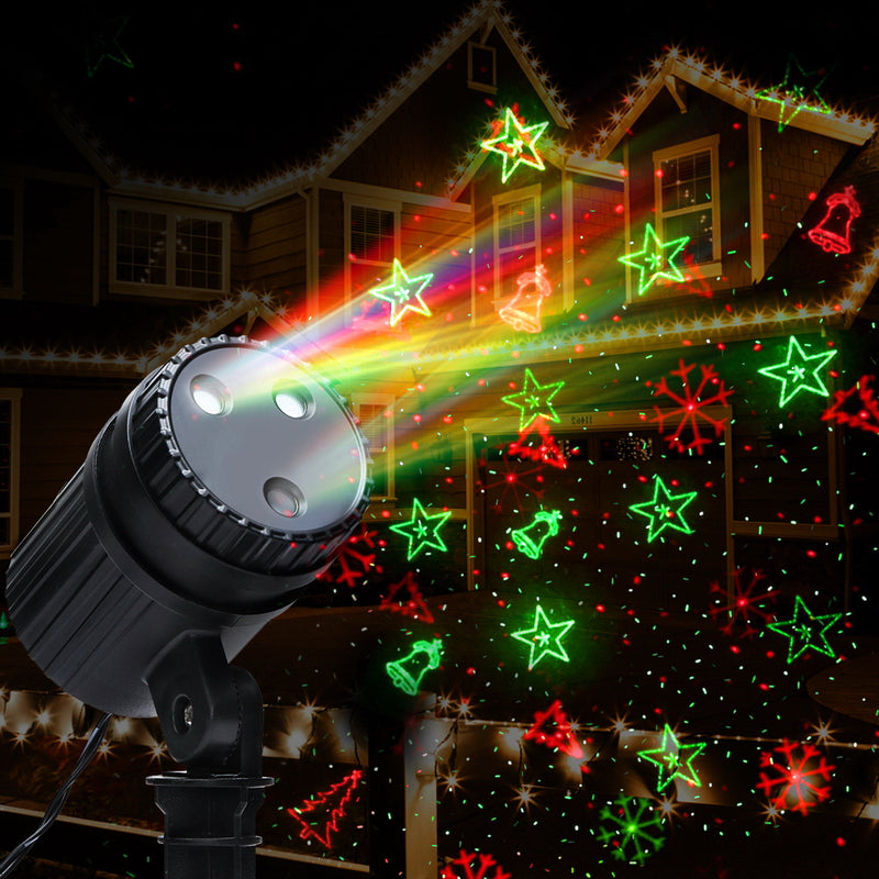 Jingle Jollys Moving LED Lights Laser Projector Landscape Lamp Christmas Decor - Sale Now