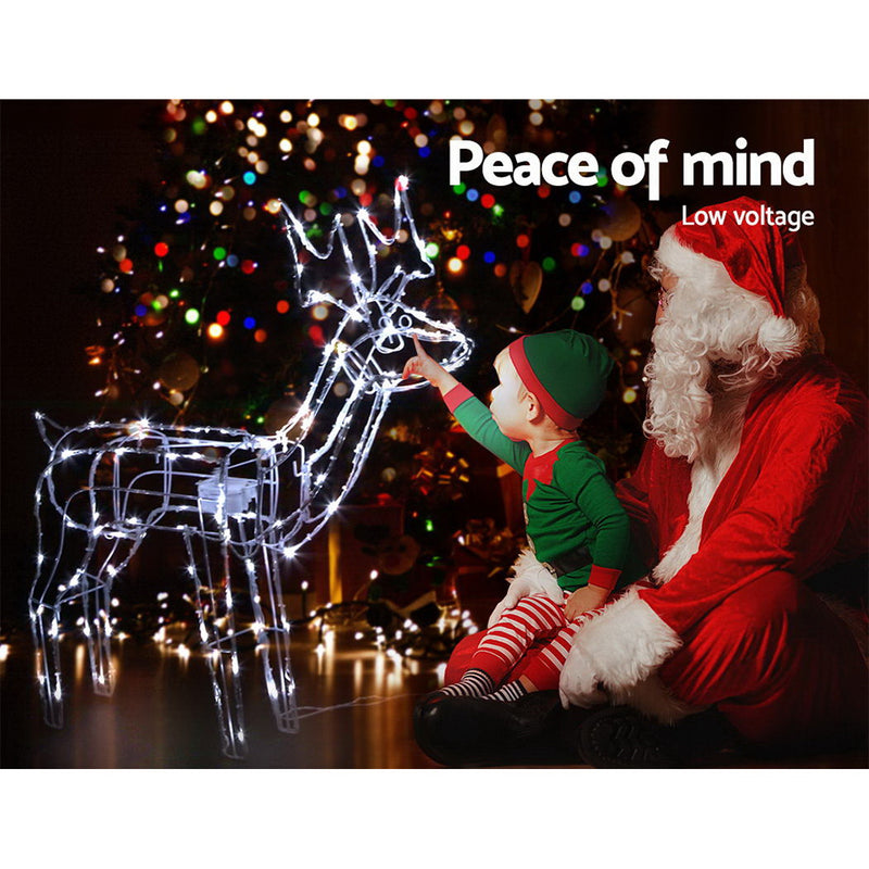 Jingle Jollys Christmas Motif Lights LED Rope Reindeer Waterproof Outdoor - Sale Now