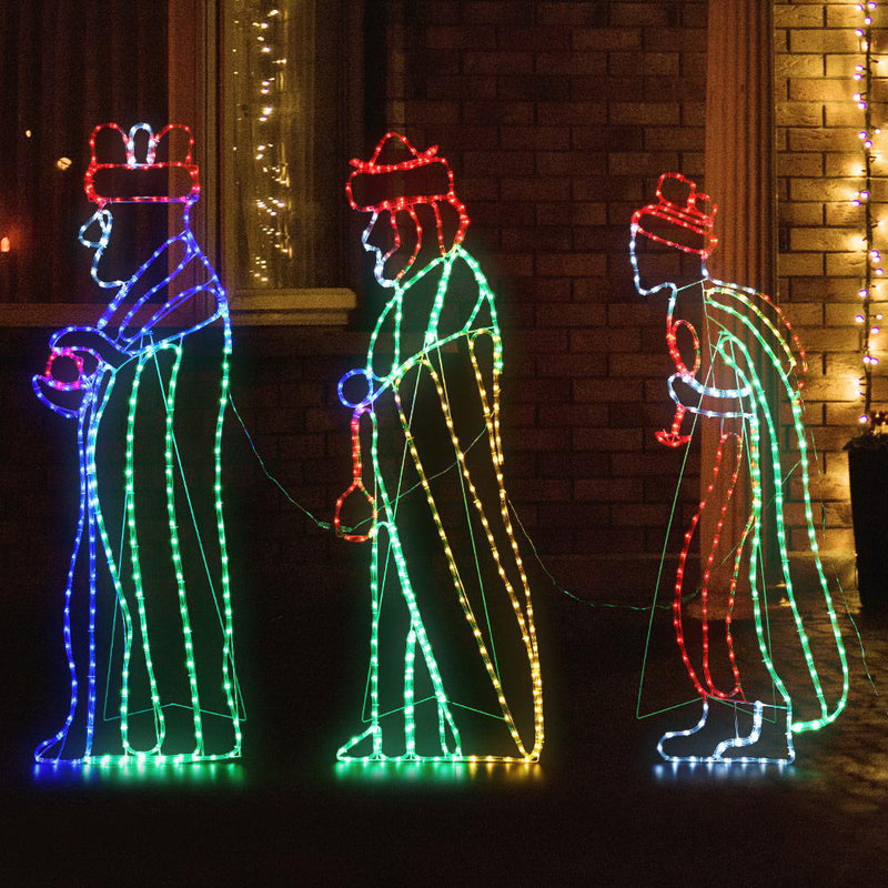 Jingle Jollys Christmas Motif Lights LED Saint Waterproof Colourful Outdoor Xmas - Sale Now