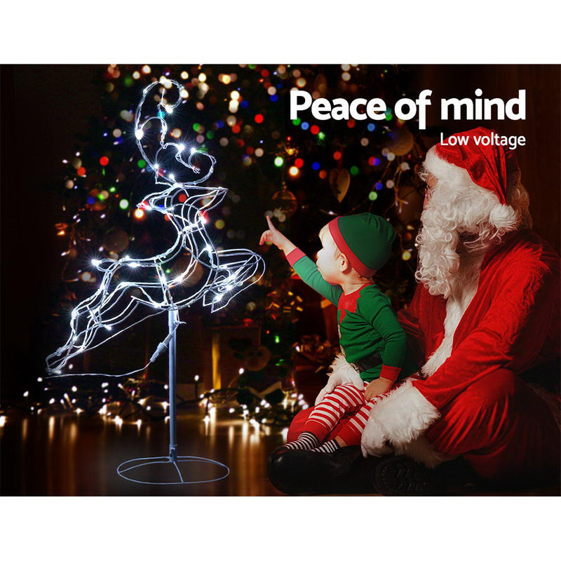Jingle Jollys Christmas Motif Lights LED Rope Reindeer Waterproof Outdoor Xmas - Sale Now