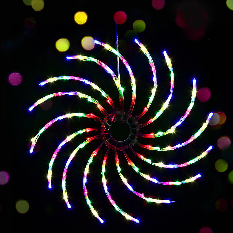 Jingle Jollys Christmas Motif Lights LED Spinner Light Waterproof Colourful - Sale Now
