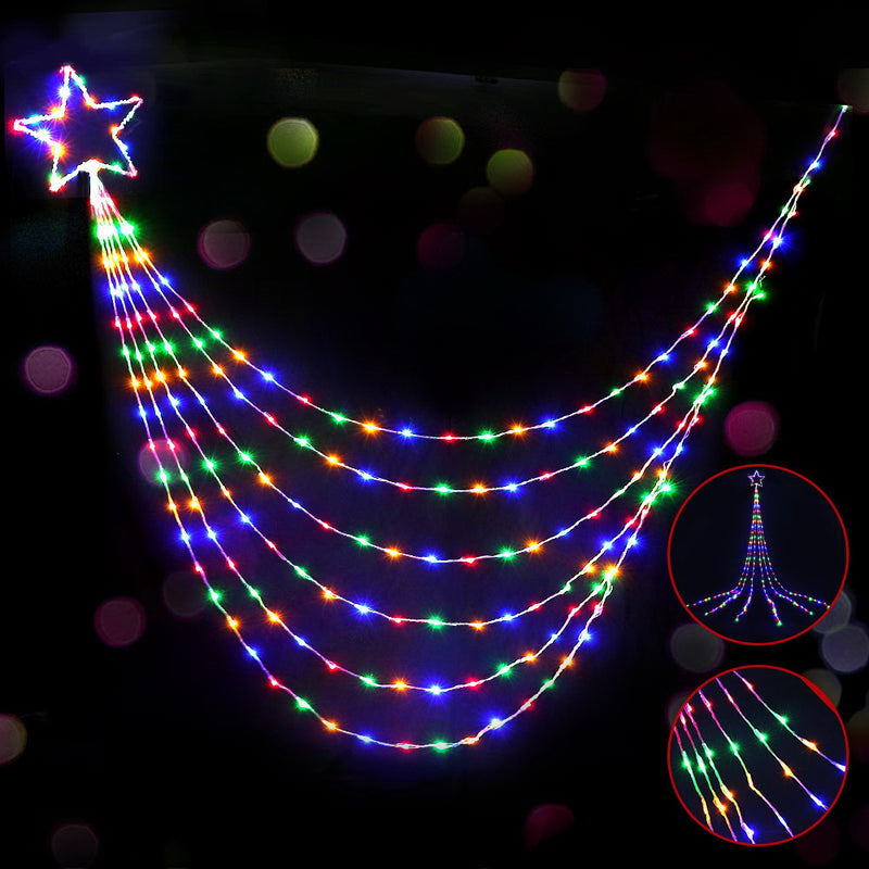 Jingle Jollys 3M Christmas Curtain Fairy Lights String 480 LED Party Wedding - Sale Now