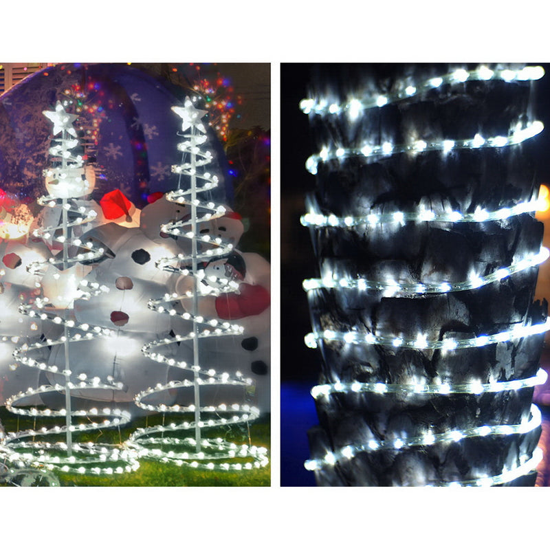 Jingle Jollys 50M Christmas Rope Lights 1200 LED Cold White - Sale Now