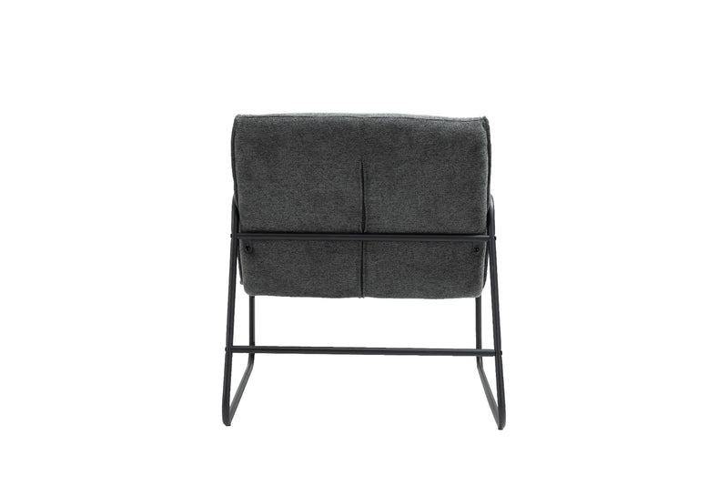 Linen Upholstered Armchair Lounge Chair with Sled Base - Sale Now