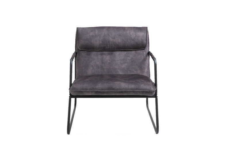 Linen Upholstered Armchair Lounge Chair with Sled Base - Sale Now