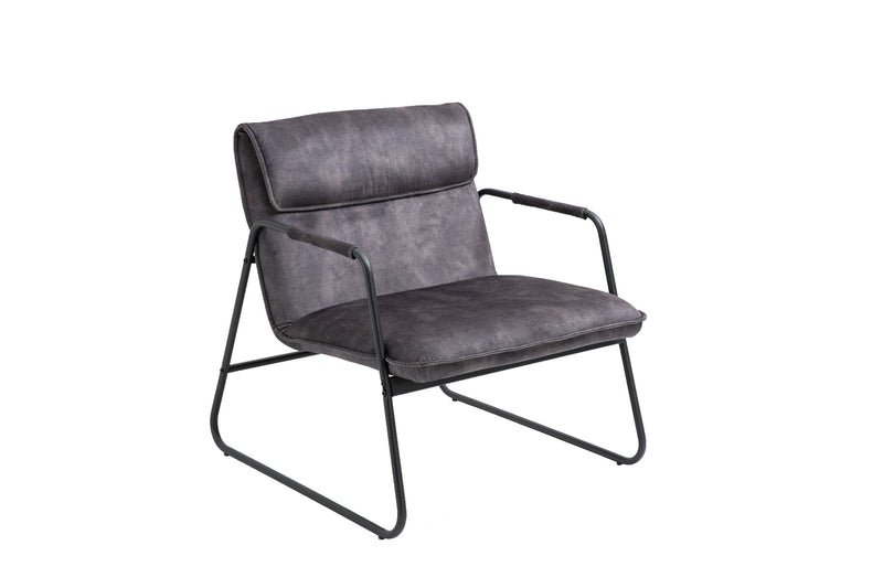 Linen Upholstered Armchair Lounge Chair with Sled Base