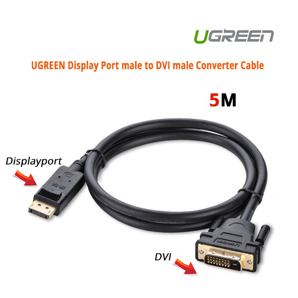 UGREEN DP male to DVI male cable 5M (10223)