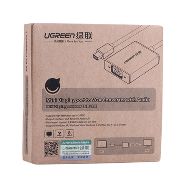 UGREEN Mini Display Port to VGA+Audio Converter cable (10437) - Sale Now