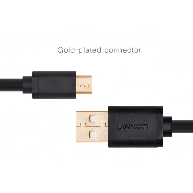 UGREEN Micro USB Male to USB Male cable Gold-Plated - White 1M (10848) - Sale Now