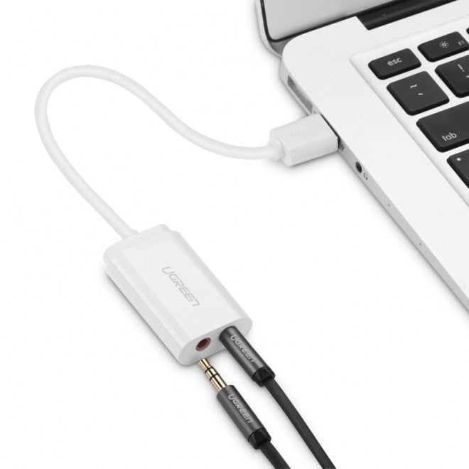 UGREEN USB 2.0 External 3.5mm Sound Card Adapter (30143) - Sale Now