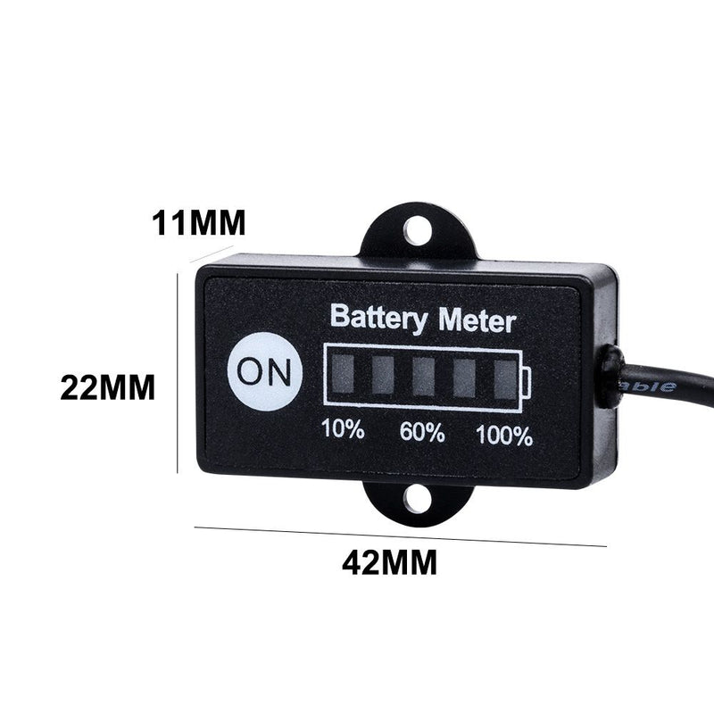 12 Volt LED Dual Battery Monitor Fuel Gauge Meter Digital % Percentage Switch - Sale Now