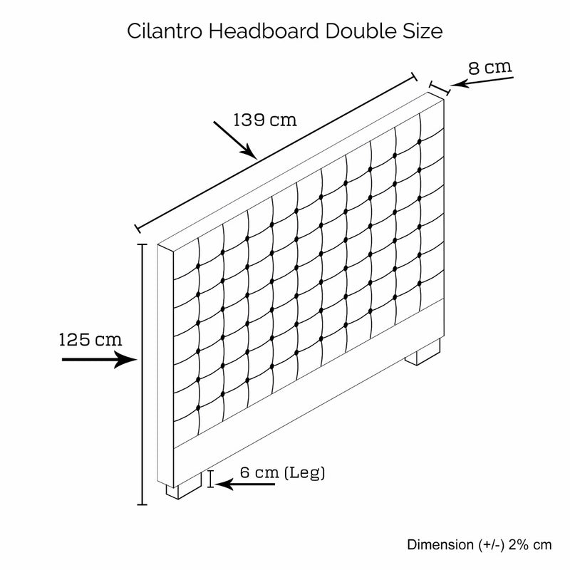 Cilantro Double Charcoal Headboard - Sale Now