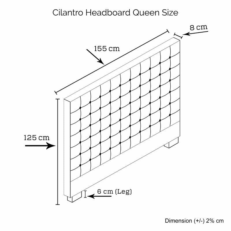 Cilantro Queen Charcoal Headboard - Sale Now