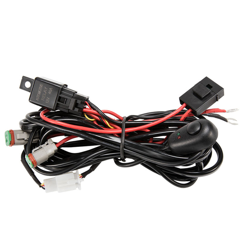 2 Way High Beam Wiring Loom Harness Relay Switch Kit 12V 40A Driving