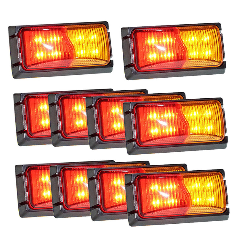 10x LightFox LED Clearance Light Red Amber Trailer Truck Clearance Lights
