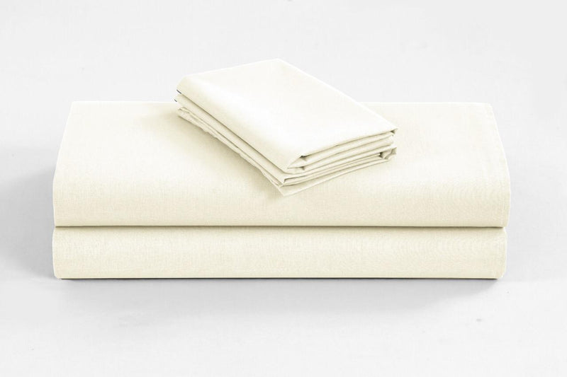 Elan Linen 1200TC Organic Cotton Queen Sheet Sets Cream