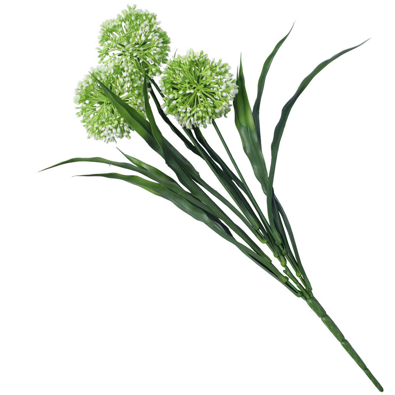 Lush Flowering White Hydrangea Stem 35cm UV Resistant - Sale Now