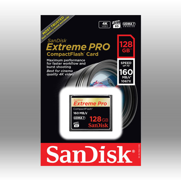 SanDisk Extreme Pro CFXP 128GB CompactFlash 160MB/s (SDCFXPS-128G) - Sale Now