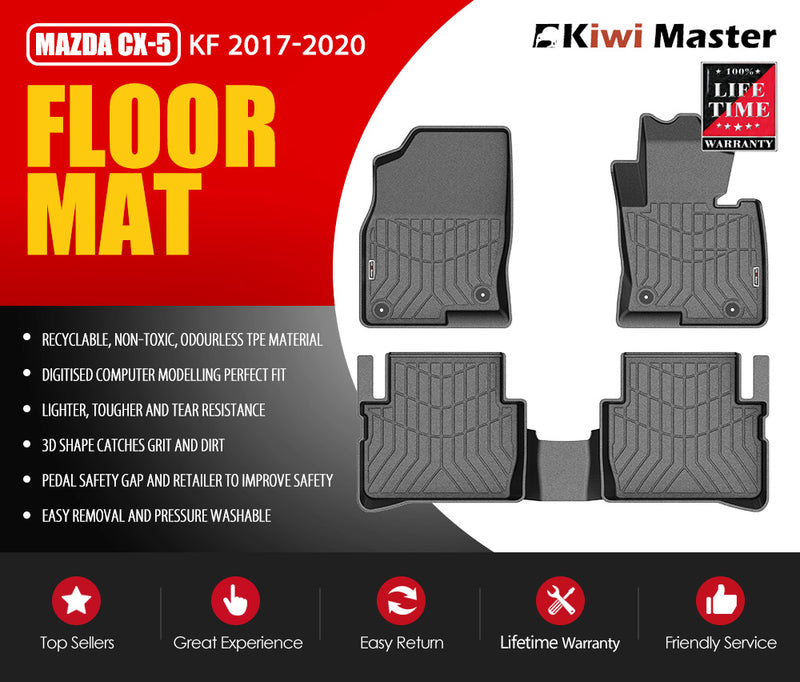 KIWI MASTER 3D TPE Floor Mats Fit Mazda CX-5 KF 2017-2019