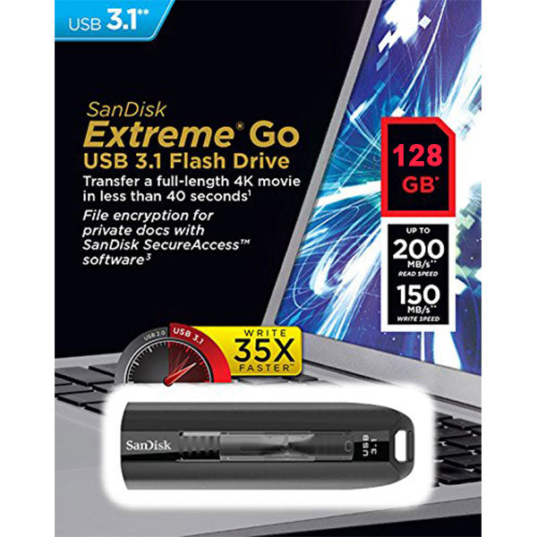 SANDISK 128GB CZ800 EXTREME USB 3.1 200mb/s  (SDCZ800-128G) - Sale Now