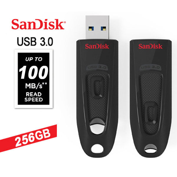 SANDISK 256GB  ULTRA CZ48 USB 3..0 FLASH DRIVE (SDCZ48-256G) - Sale Now