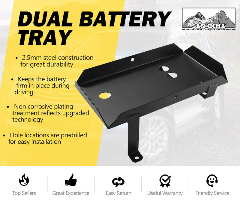 Dual Battery Tray Fit for TOYOTA HILUX 2005 -2015 DIESEL KUN25 KUN26 - Sale Now