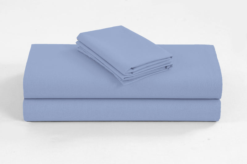 Elan Linen 1200TC Organic Cotton Sky blue Queen Sheet Set