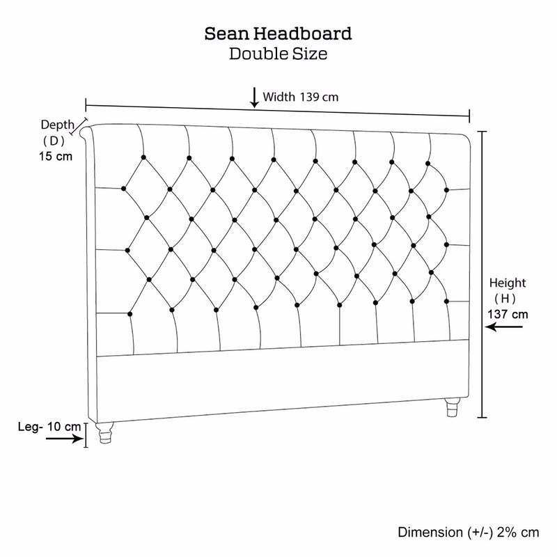 Sean Headboard Double Size - Sale Now