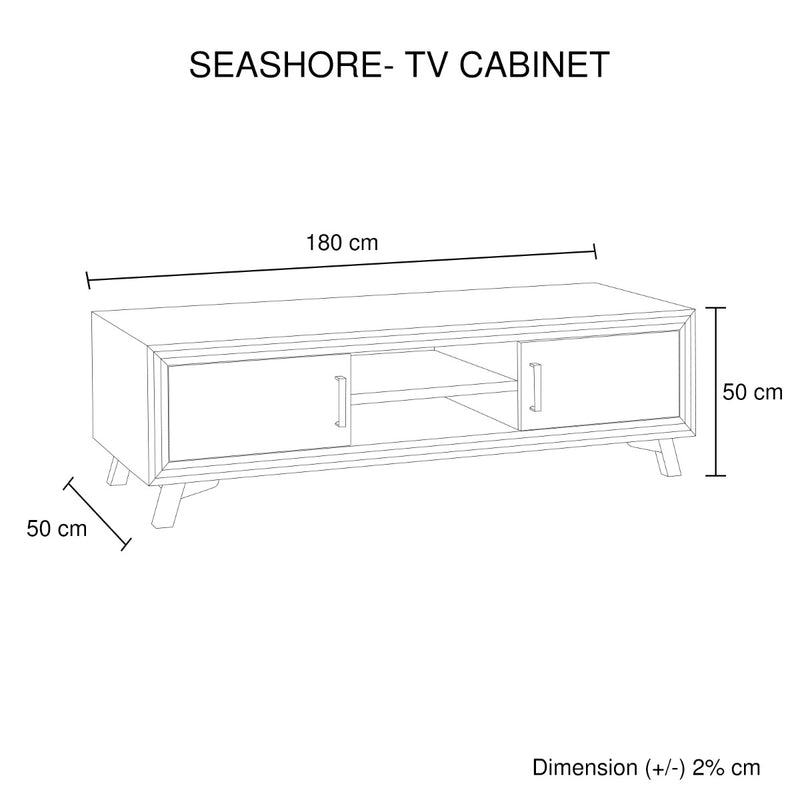 Seashore TV Unit 180- 2 Doors - Sale Now
