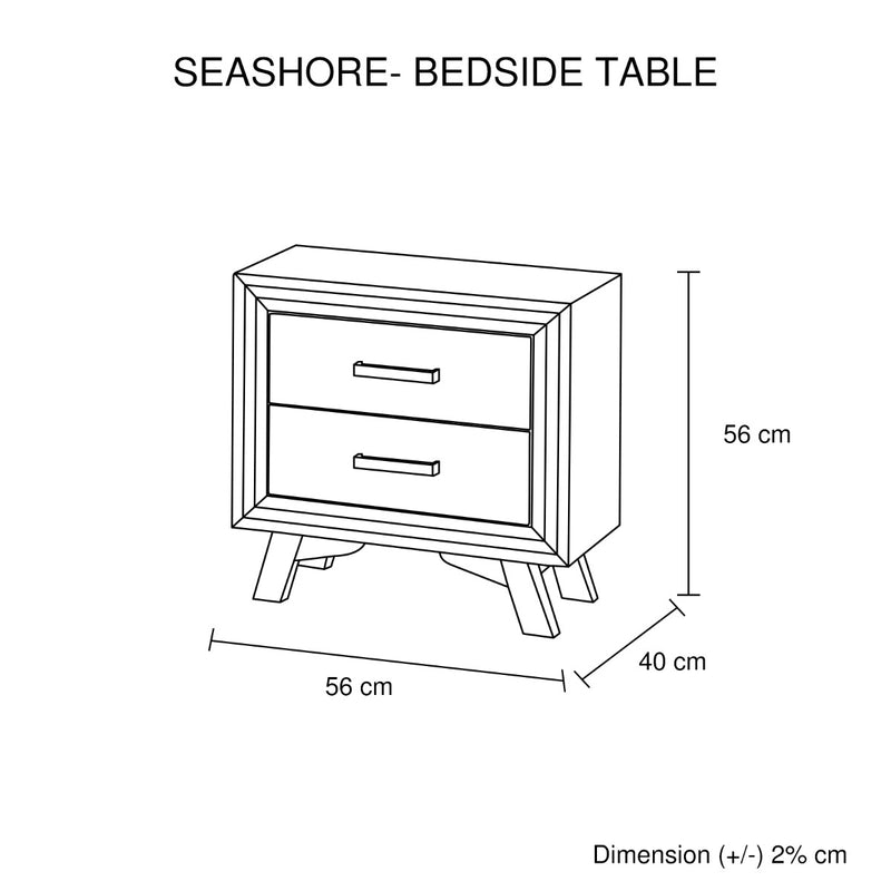 Seashore Bedside 2 Drawers - Sale Now