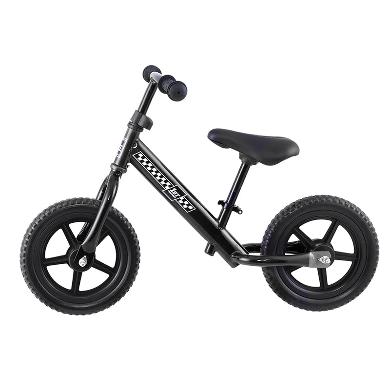 Kids Balance Bike Ride On Toys Push Bicycle Wheels Toddler Baby 12" Bikes-Black - Sale Now