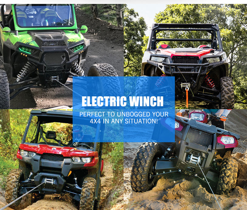 Wireless 4500LBS or 2041KG 12V Electric Winch Boat ATV 4WD Steel Cable with Remote - Sale Now