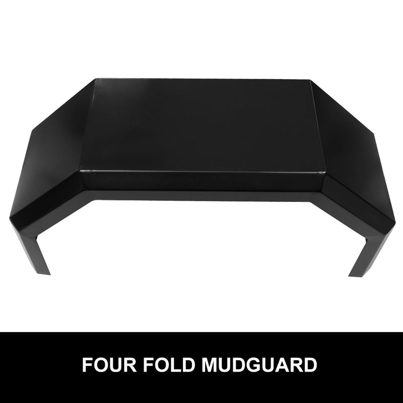 Trailer Mudguard Steel Pair 4 Fold 13" Wide For 14" or 16" Wheel Guards Caravan - Sale Now