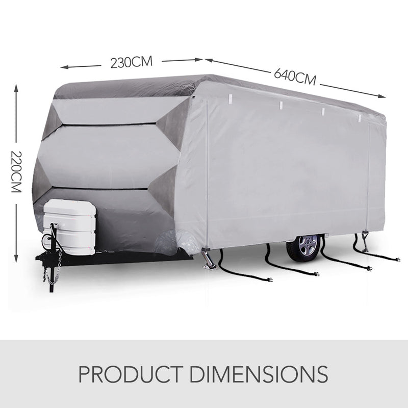18-20ft Caravan Cover Campervan 4 Layers UV Waterproof Heavy Duty - Sale Now