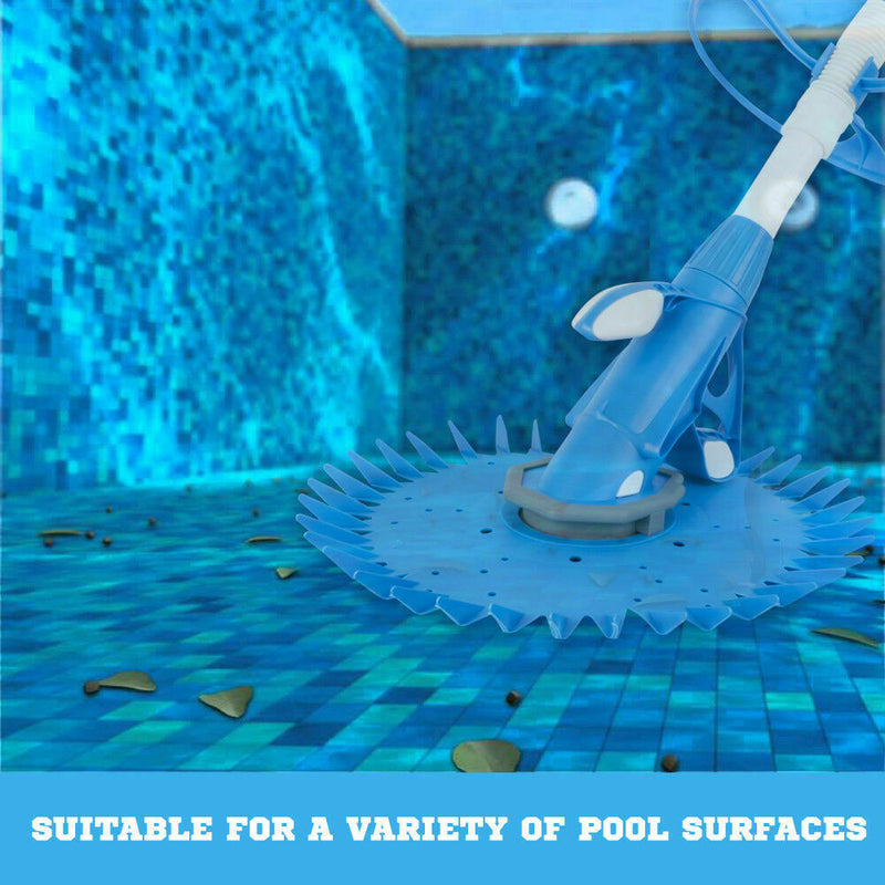 Swimming Pool Cleaner Floor Blue Climb Wall Automatic Vacuum 10M Hose - Sale Now