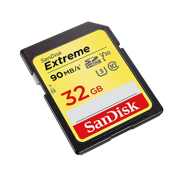 Sandisk Extreme SDHC UHS-I U3 Class 10 32GB upto 90MB/s (SDSDXVE-032G) - Sale Now