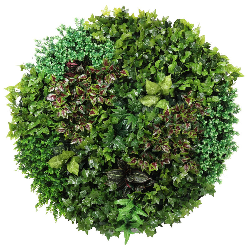 Artificial Green Wall Disc Art 150cm Dense Green Sensation (Fresh White) - Sale Now